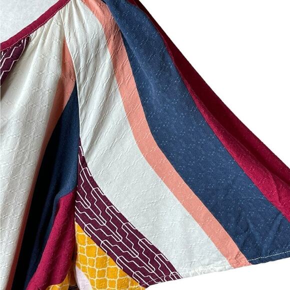 Lane Bryant Ruffle-Sleeve Fit & Flare Dress - Stripe size 24 knee length - Picture 9 of 14